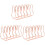 3Pcs Multi-Purpose Rose Gold Iron Bookends Study and Office Organizer 3