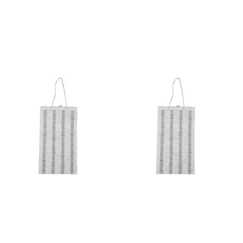2St Lichtgrijze Wanddisplay Drumstickhouder Met Elastische Lussen