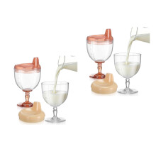 4St Peuterbekers Roze Kunststof Multipurpose Drinkbekers