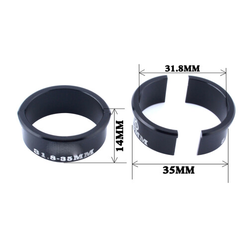 12Pièces Adaptateurs Aluminium Noir Conversion Guidon 31,8 À 35Mm 1