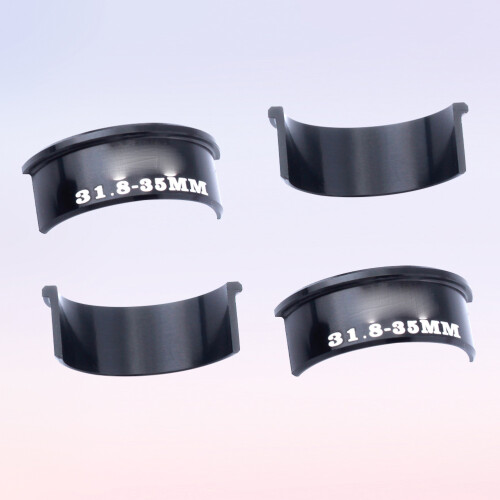 12Pièces Adaptateurs Aluminium Noir Conversion Guidon 31,8 À 35Mm 2