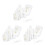 12St Hervulbare Plastic Heiligwaterflesjes PP Multi 1