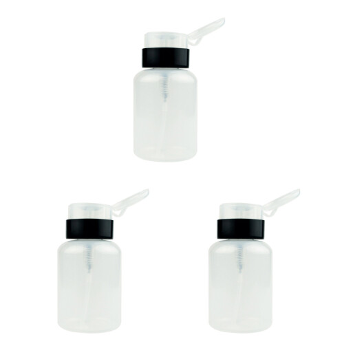 3Pièces Flacon À Push Down Transparent Pour Ongles 2