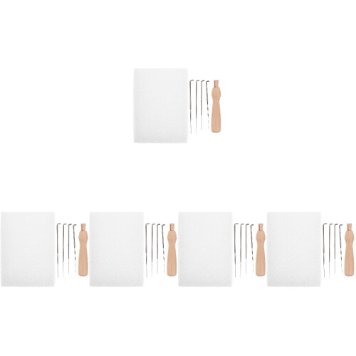 5Ensembles Kit Feutrage Laine Mousse Épaisse Réutilisable Coloré
