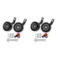 2Sets Fiets Stabilisatorwielen Kinder Hulpwielen Trainwielen Zwart
