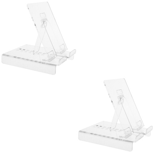 2St Compacte Acryl Tablethouder Verstelbaar Voor Bureau En School