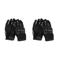 2Paren PU Motorfiets Handschoenen Volledig Vingers Comfort Zwart