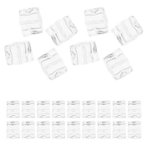 200Stk Wiederverwendbare Kunststoff Eiswürfel Transparent Robust 1
