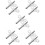 10Pcs Lightweight Steel Clock Winding Keys Silver Clock tools 10