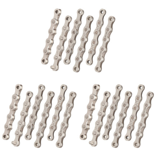 3Pcs Silver Roller Chain for Mountain Bikes Durable Rust-Resistant 1