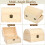 4Stk Holz Geschenkkiste Khaki Mit Rundem Design 7