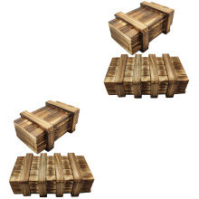 4Pièces Coffrets Puzzle Bois Marron Intellectuel Enfant