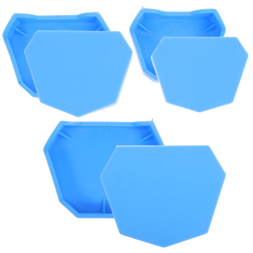 4Sets Blue Plastic Tray Base Durable Holder for Lab Use 1