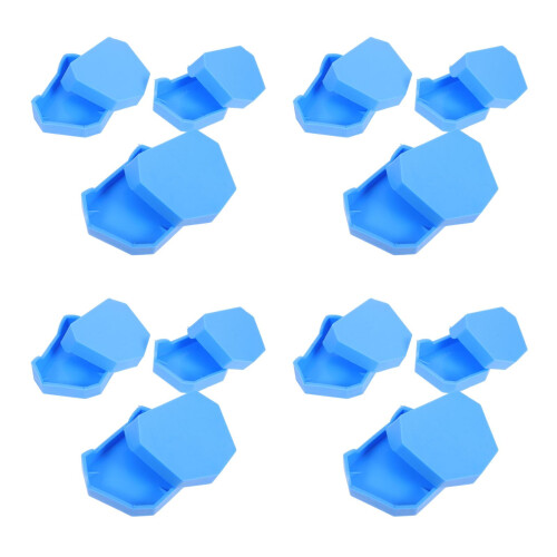 4Sets Blue Plastic Tray Base Durable Holder for Lab Use 2