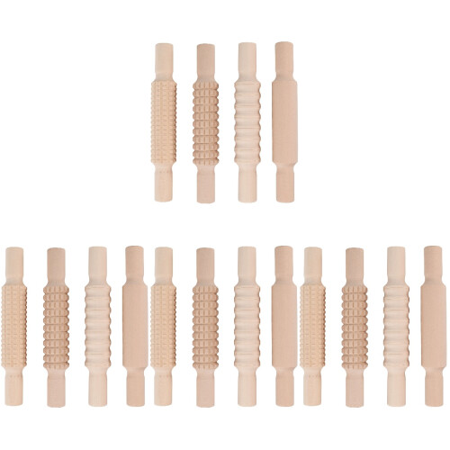 16Pcs Household Wooden Rolling Sticks Khaki DIY Baking Dough Rollers 1