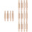 16Pcs Household Wooden Rolling Sticks Khaki DIY Baking Dough Rollers 6