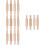16Pcs Household Wooden Rolling Sticks Khaki DIY Baking Dough Rollers 7