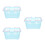 3Pcs Small Sky-Blue Plastic Baskets with Handle for Home & Picnic Use 4