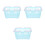 3Pcs Small Sky-Blue Plastic Baskets with Handle for Home & Picnic Use 6