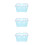3Pcs Small Sky-Blue Plastic Baskets with Handle for Home & Picnic Use 8