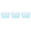 3Pcs Small Sky-Blue Plastic Baskets with Handle for Home & Picnic Use 9