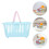 3Pcs Small Sky-Blue Plastic Baskets with Handle for Home & Picnic Use 10