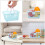 3Pcs Small Sky-Blue Plastic Baskets with Handle for Home & Picnic Use 11