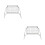 2Ensembles Grille Barbecue Camping Pliable Acier Argent Résistant 5