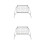 2Ensembles Grille Barbecue Camping Pliable Acier Argent Résistant 6