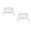 2Ensembles Grille Barbecue Camping Pliable Acier Argent Résistant 9