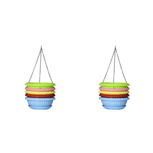 10Sets Assorted Color Hanging Planter Basket for Wall and Balcony Use 1