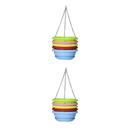 10Sets Assorted Color Hanging Planter Basket for Wall and Balcony Use 2