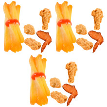 15Pièces Modèles Snack Faux Aliments Colorés Résistants Pour Décor