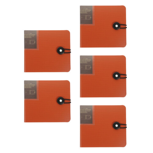 5Pièces Porte-Cd Rouge Étiquettes Remplaçables