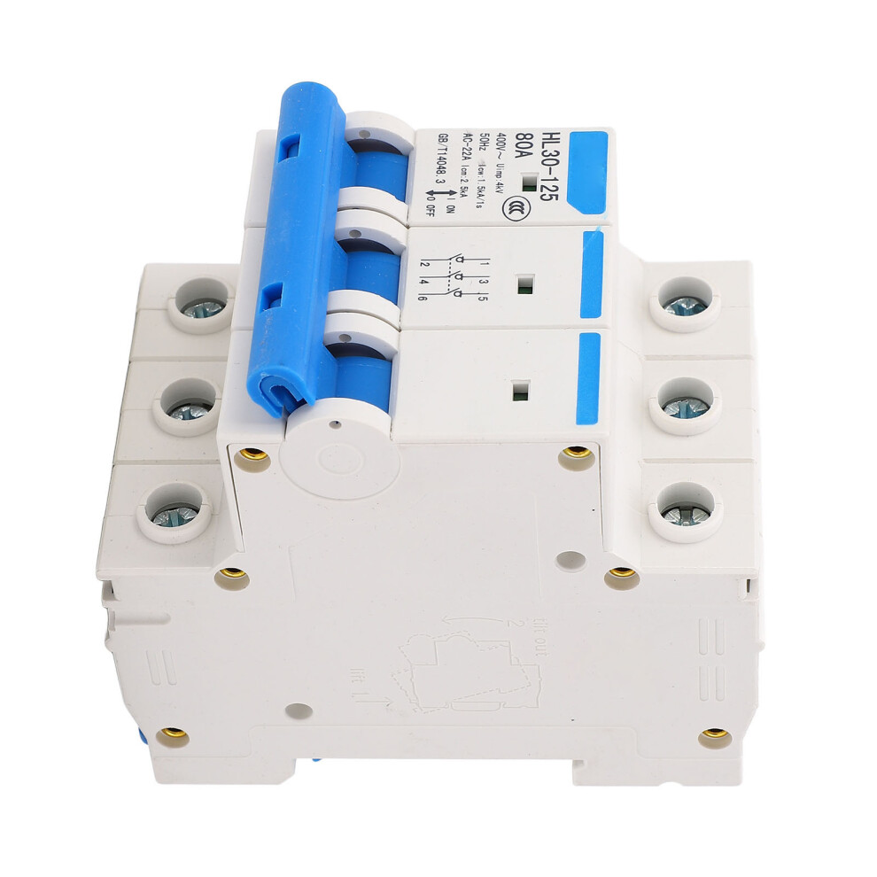 Disconnecting Switch 80A 3 Poles 400V Mini Circuit Breaker Flame Retardant 5021386917954