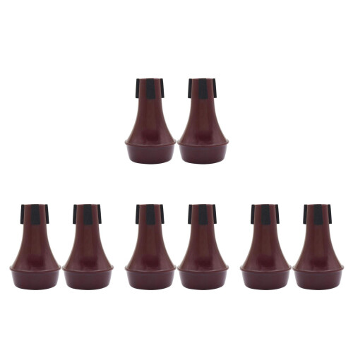 8Pièces Mute Trompette Marron ABS Durable Facile À Installer