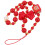 3Stk Rote Beaded , PVC Handy Charms, Glückszeichen, 2
