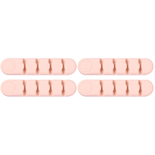 4Pièces Fixations Adhésives Rose Pour Organiser Câbles 2