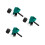 3Pièces Rouleau Colle Portable Vert Outil Collage Bois Réutilisable 8