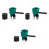 3Pièces Rouleau Colle Portable Vert Outil Collage Bois Réutilisable 9