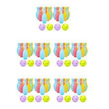 10Sets Toddler Bowling Set Kids Bowling Ball and Pin Assorted Colors