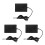 3Pcs Lightweight Keyboard Pedal Black ABS Metal for Instruments 10