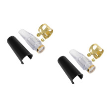 2Sets Hoogwaardige Alto Sax Kit Met Transparante Sax Cap En Ligature