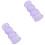2Pcs Purple Clothes Organizer Bag Hanging Storage Net Foldable 3-Layer 1