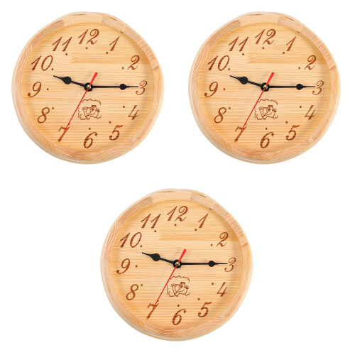 3Pièces Murale En Bois Clair Pour Sauna Spa 2