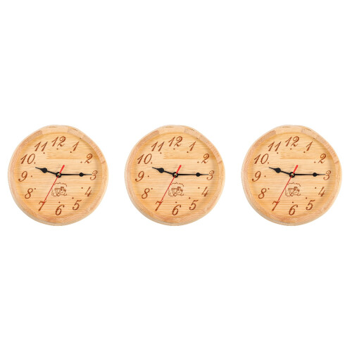 3Pièces Murale En Bois Clair Pour Sauna Spa 2