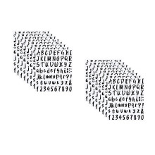 16Stk DIY Alphabet Aufkleber Schwarz Wetterfeste PVC