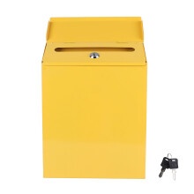4Stk Gelbe Vorschlagsbox Metall Sicherer Wandbriefkasten