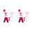 2Ensembles Costume Infirmière 18 Rose Accessoires De Jeu 1