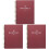 3Pcs Dark Red Planner Notepad Daily Use Stylish Agenda Notebook 4